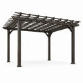 Pérgola de Madera Marrón para Exterior 300x300x250 cm
