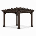 Pérgola de madera marrón 300x300x240 cm