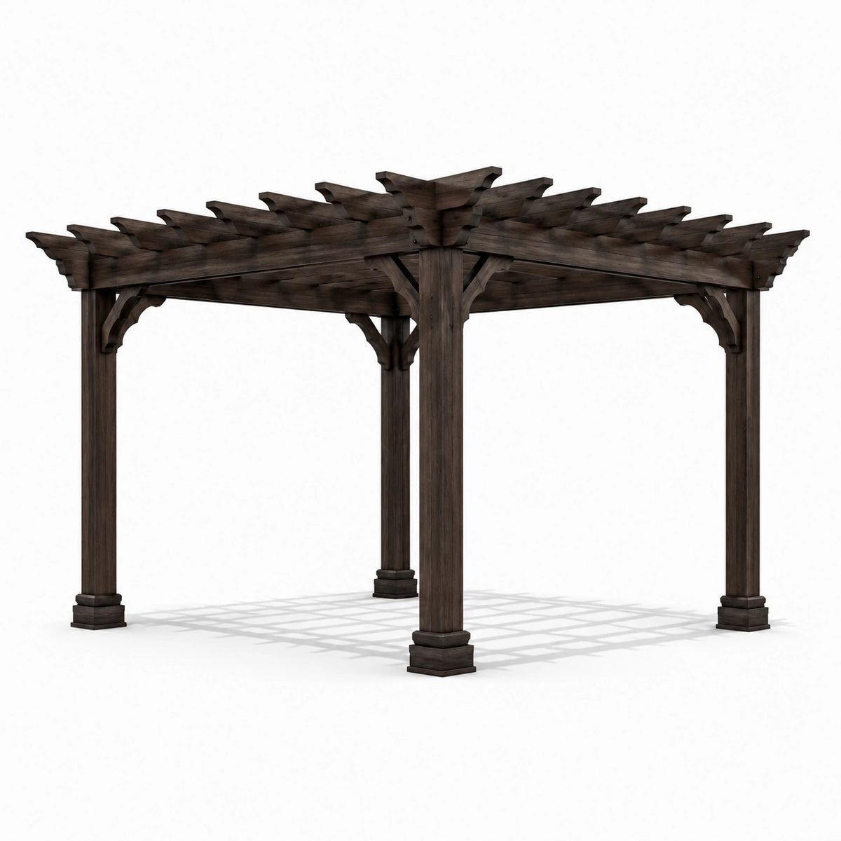 Pérgola de madera marrón 300x300x240 cm