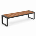 Banco de metal y madera 180 cm marrón/negro