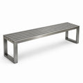 Banco de acero inoxidable satinado 150x40x45 cm