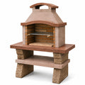 Barbacoa de ladrillo refractario y cemento 150x120x60 cm